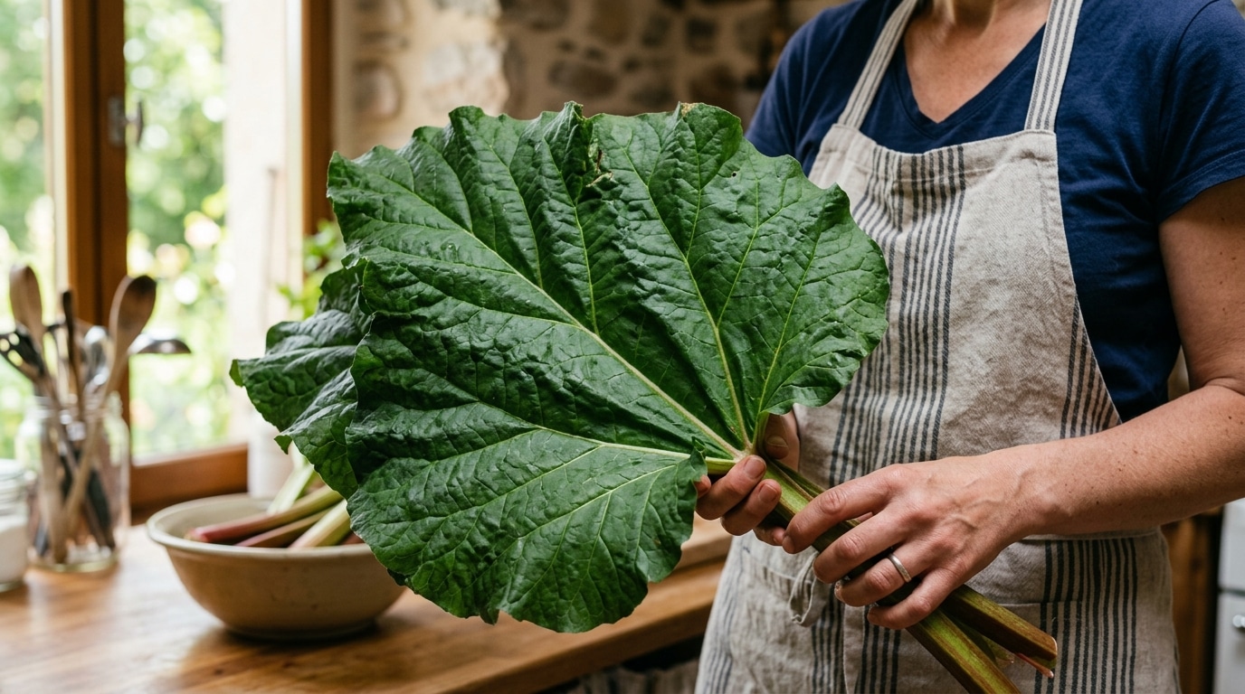 Je jetais les feuilles de rhubarbe au compost comme tout le monde : un vieux jardinier m&rsquo;a montré ce que je gaspillais depuis des années