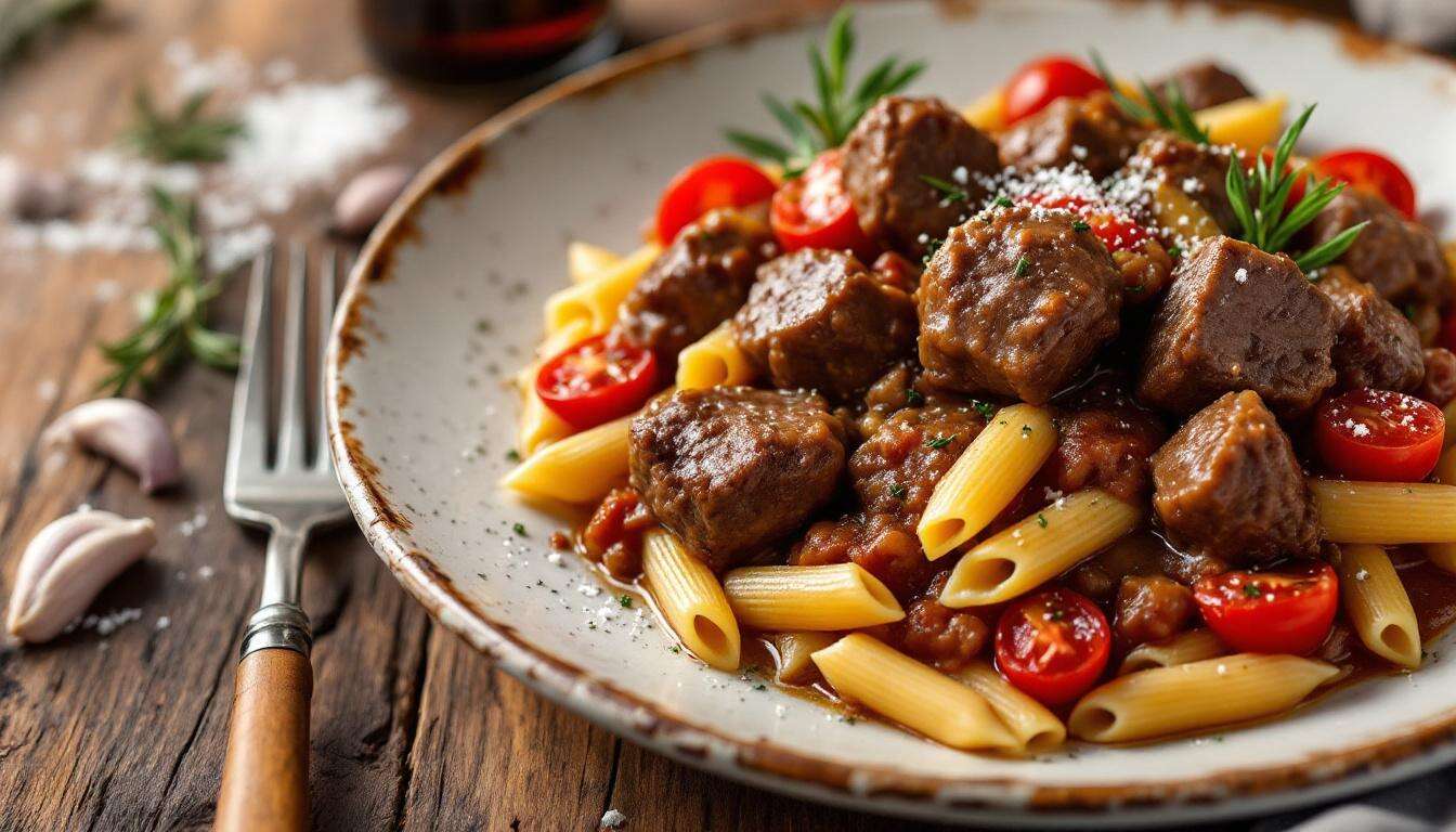 La version italienne du bœuf bourguignon est deux fois plus rapide à préparer, elle demande moins de cuisson