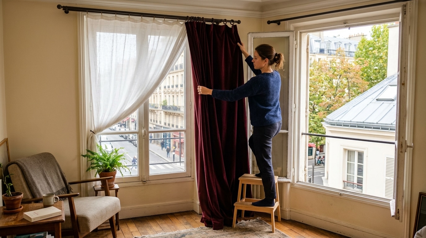 Ma voisine a décroché ses voilages clairs fin août et ce n&rsquo;est pas pour les laver