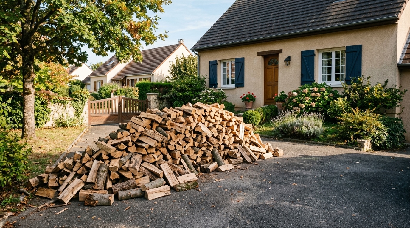 Mon voisin fait livrer son bois de chauffage alors qu’il fait encore doux et ce n’est pas par excès de prudence