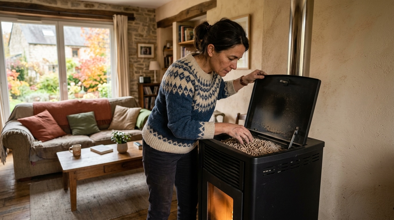 On remplit tous le poêle à granulés dès les premières fraîcheurs : ce détail laissé en plan depuis l’hiver dernier suffit à gâcher le premier allumage