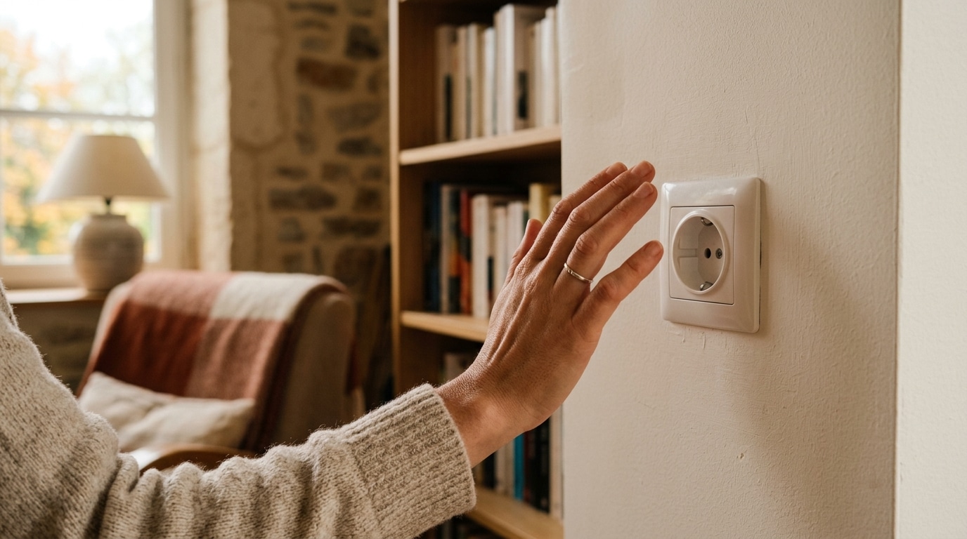 Je montais le chauffage chaque soir sans jamais avoir chaud près du mur : le jour où j’ai dévissé la plaque d’une prise, j’ai compris par où tout s’échappait
