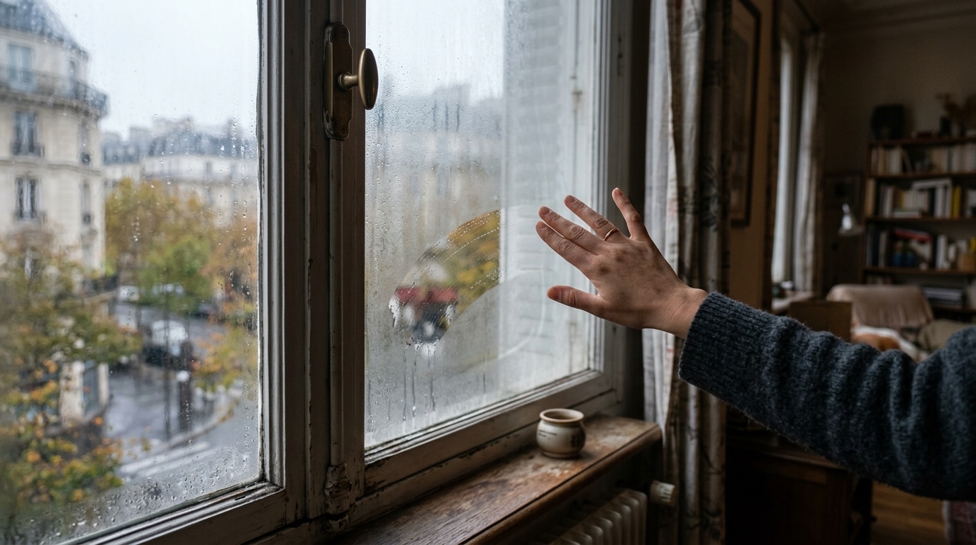 J’essuyais la buée de mes fenêtres à la main chaque matin : un peintre a vu mes boiseries et m’a montré son geste